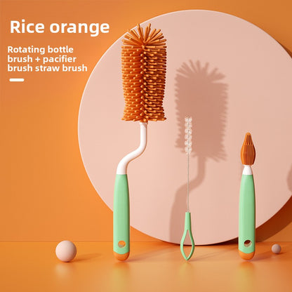 Rotatable Baby Bottle Brush Set for Cleaning