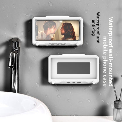 Rotatable bathroom punch-free waterproof mobile phone box
