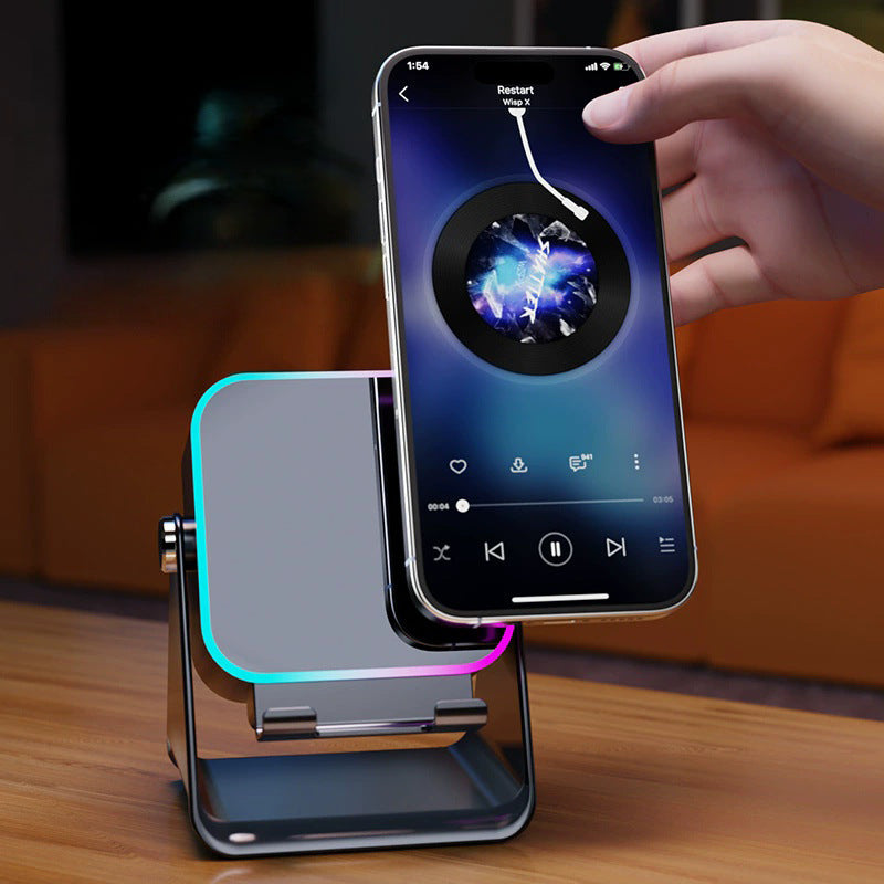 Rotatable Bluetooth Speaker Stand with Built-in Battery