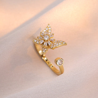 Rotatable Butterfly Necklace