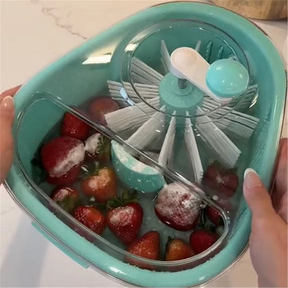 Rotatable Draining Basket for Kitchen Fruit Vegetable Washing