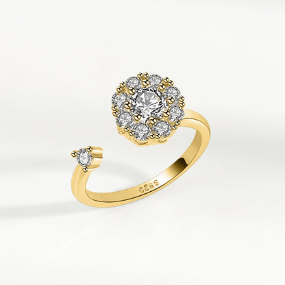 Rotatable Geometric Fashion Ring