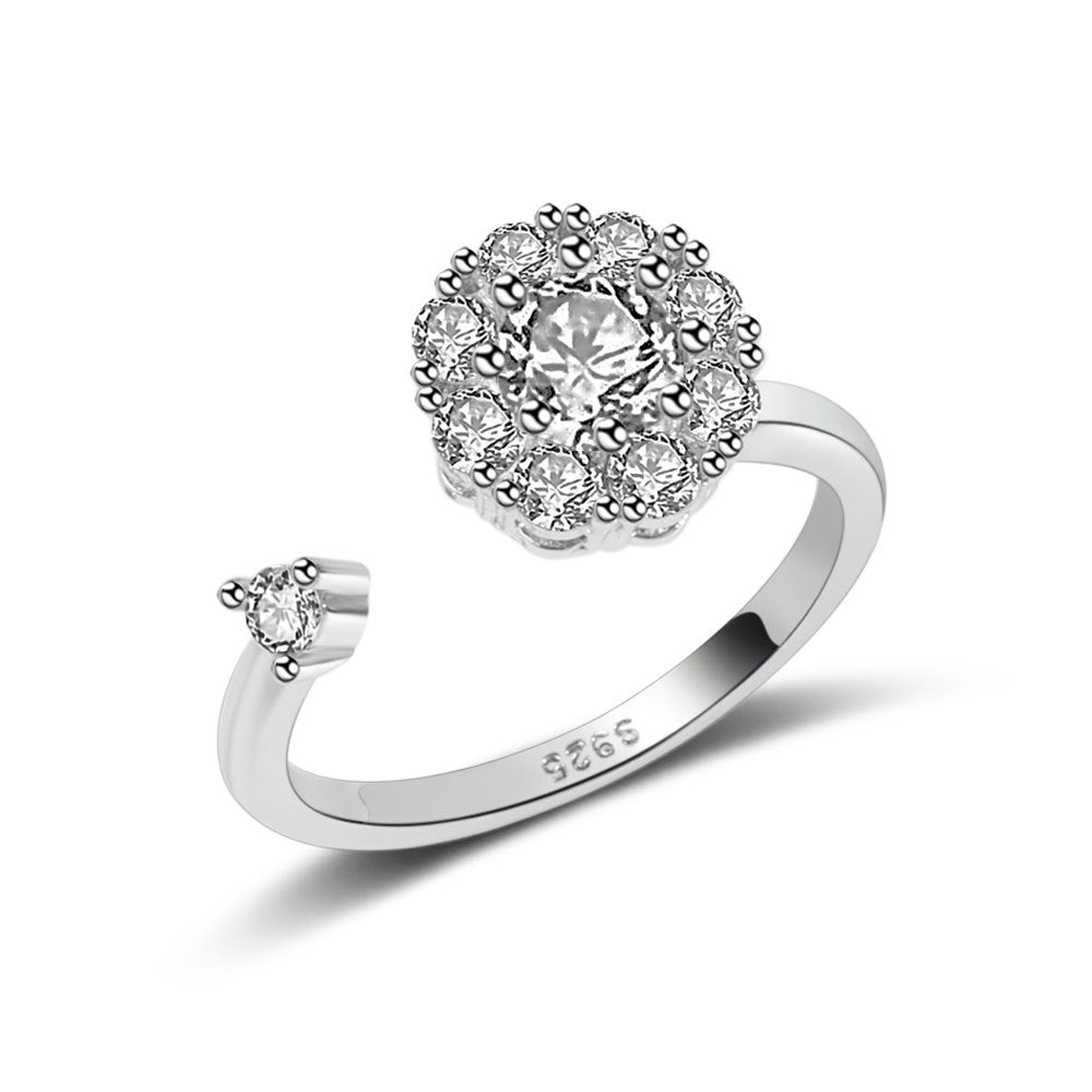 Rotatable Geometric Fashion Ring