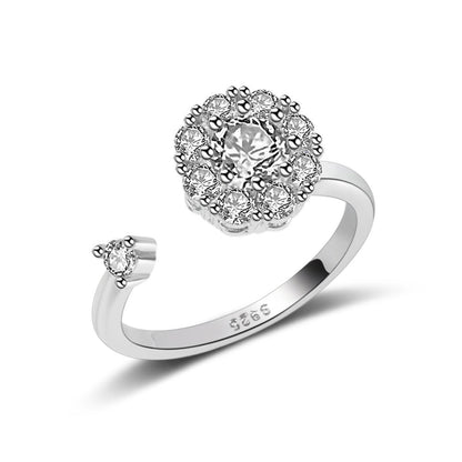 Rotatable Geometric Fashion Ring