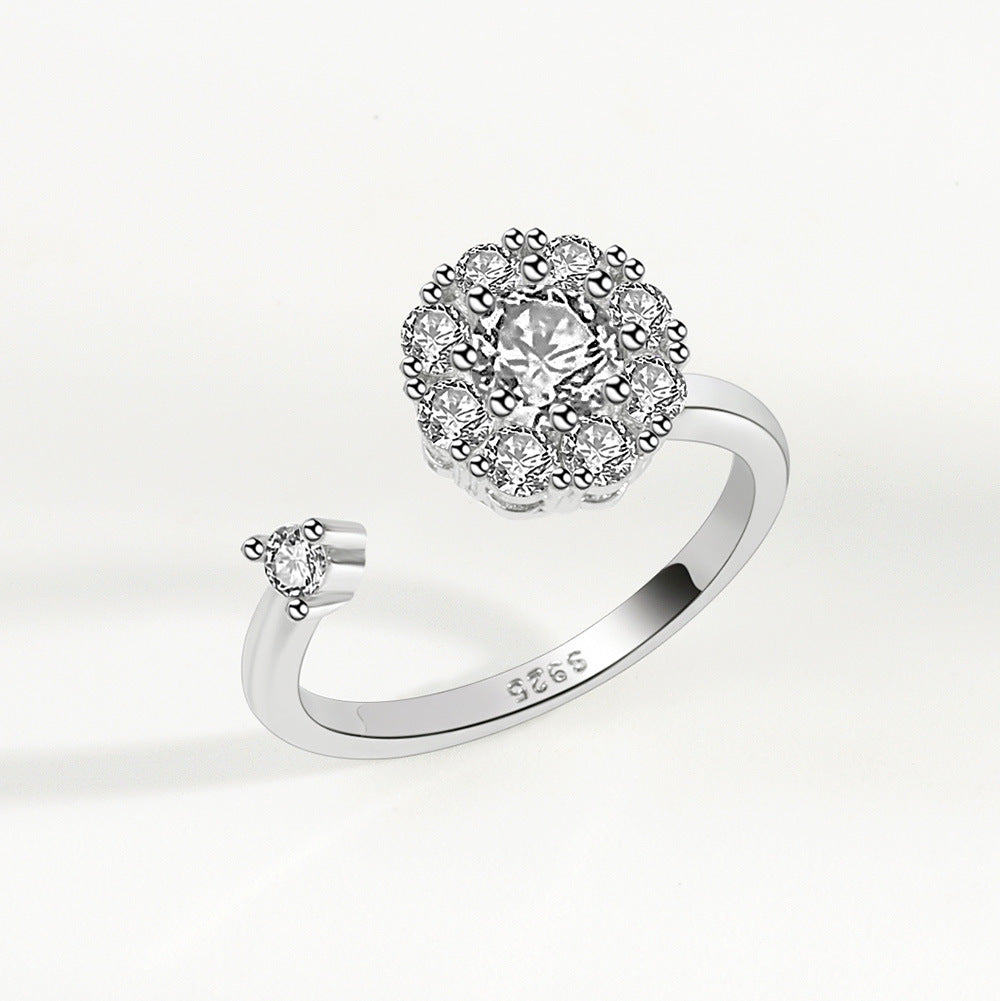 Rotatable Geometric Fashion Ring