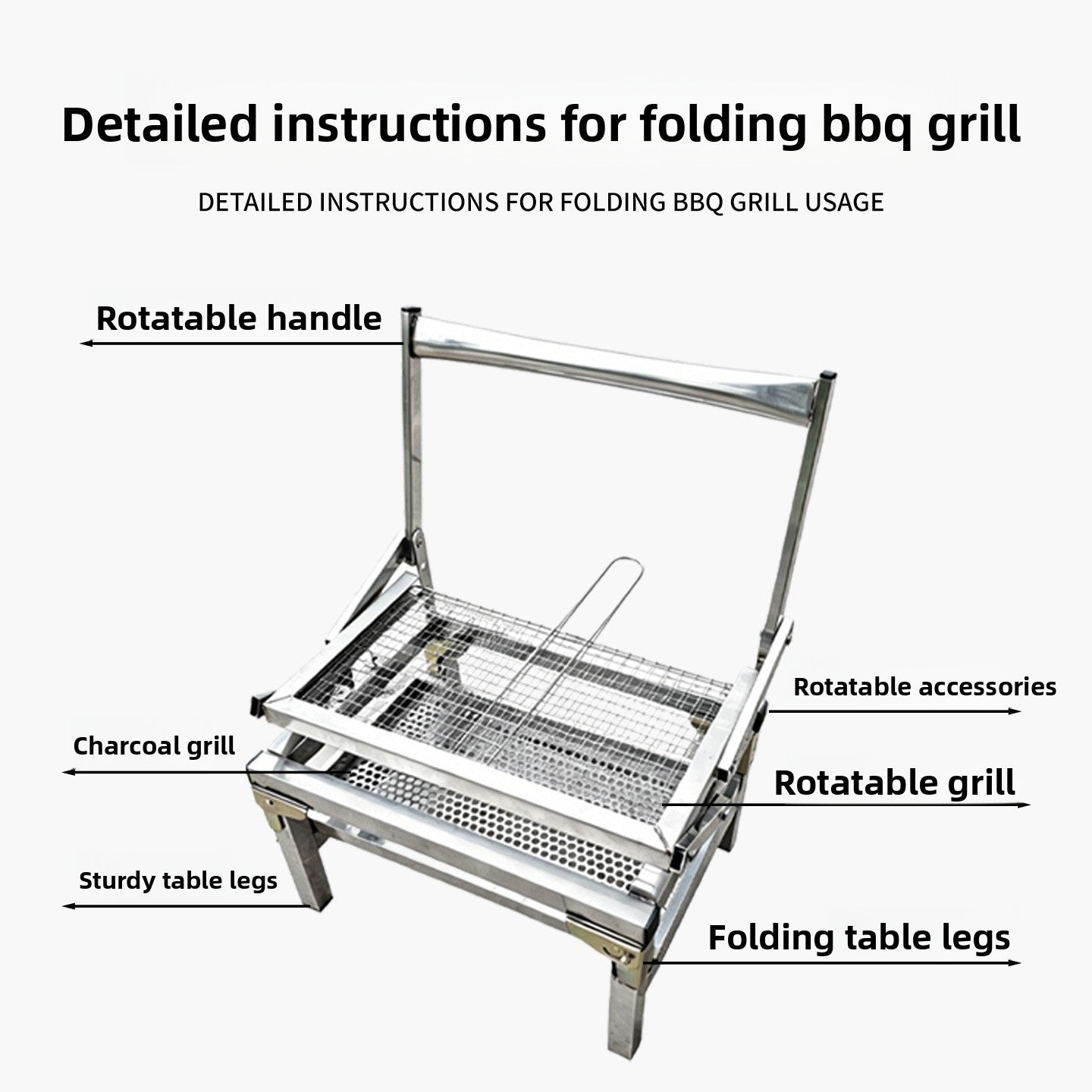 Rotatable Home Barbecue Grill