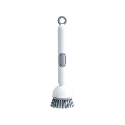Rotatable Kitchen Pot Brush with Liquid Dispenser