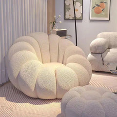 Beige single sofa