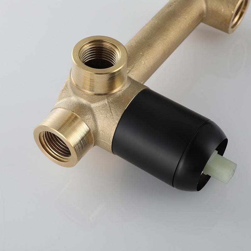 Rotatable Matte Black Wall Mounted Basin Faucet