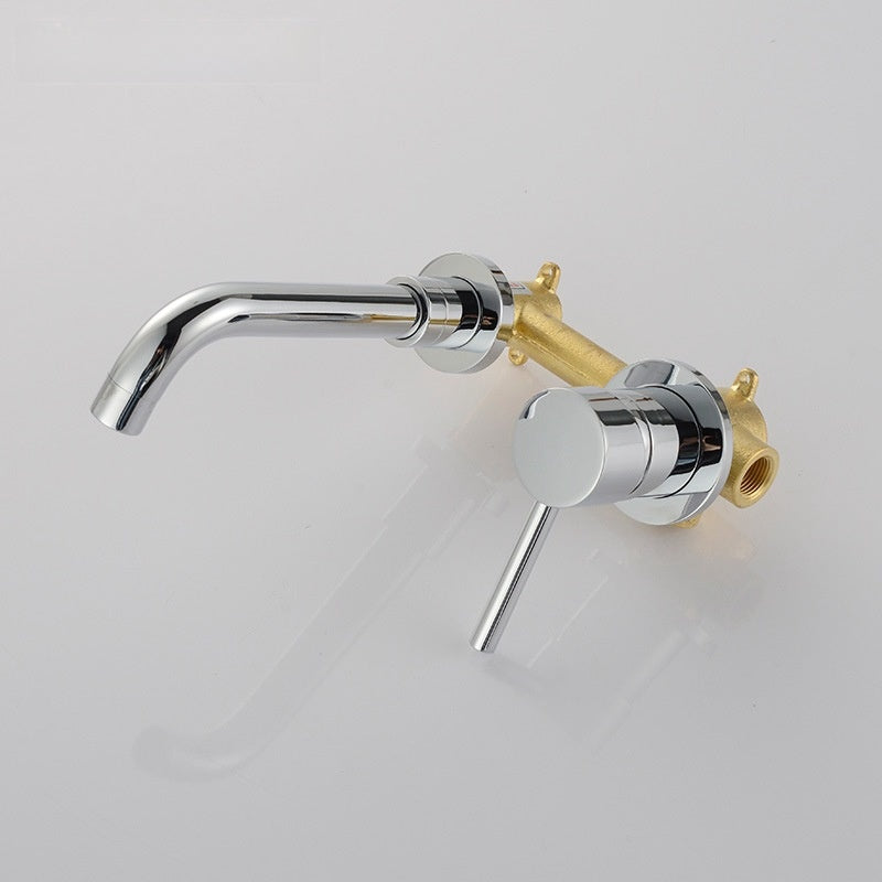 Rotatable Matte Black Wall Mounted Basin Faucet