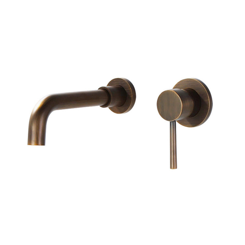 Rotatable Matte Black Wall Mounted Basin Faucet