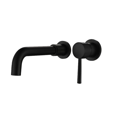 Rotatable Matte Black Wall Mounted Basin Faucet