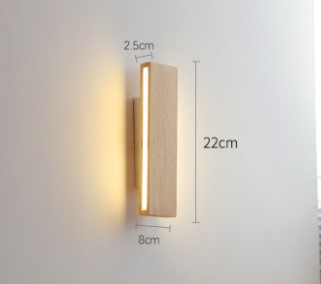 Rotatable Solid Wood LED Wall Lamp
