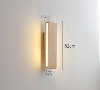 Rotatable Solid Wood LED Wall Lamp