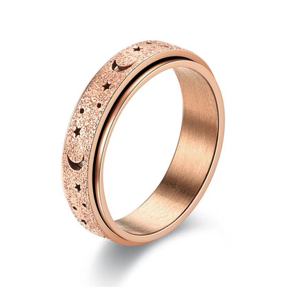 Rotatable Star Moon Cut-Out Ring