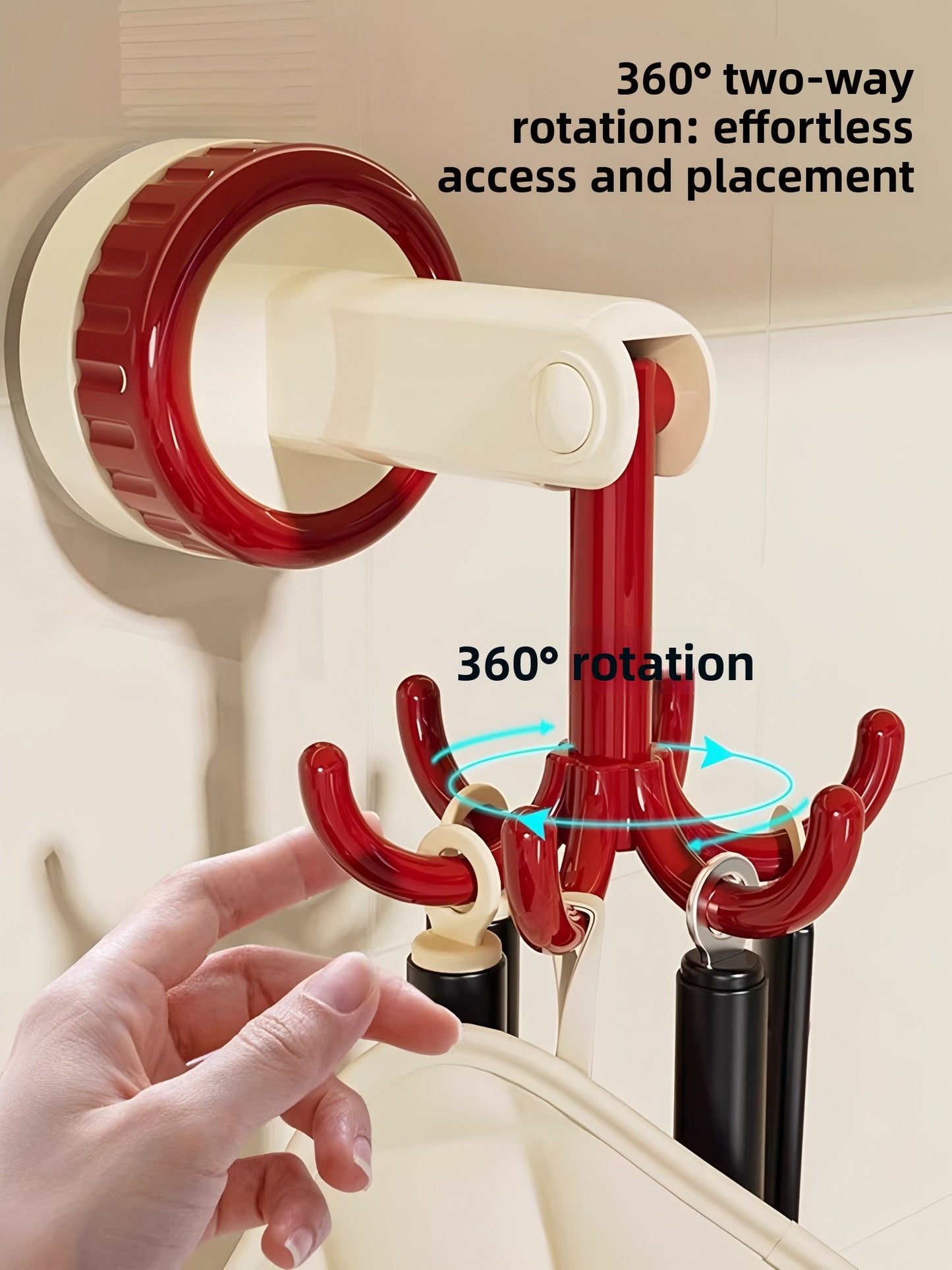 Rotatable Suction Cup Kitchen Utensil Hook