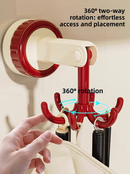 Rotatable Suction Cup Kitchen Utensil Hook