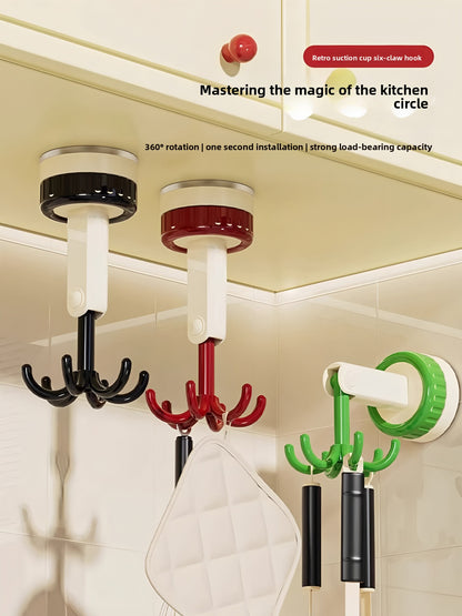 Rotatable Suction Cup Kitchen Utensil Hook