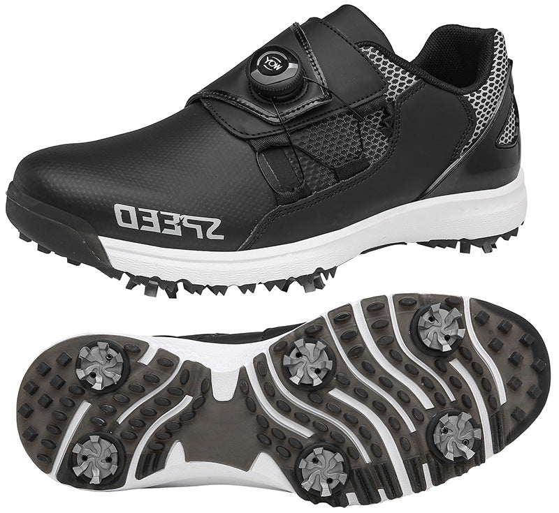 Rotating Buckle Golf Shoes with Removable Spikes