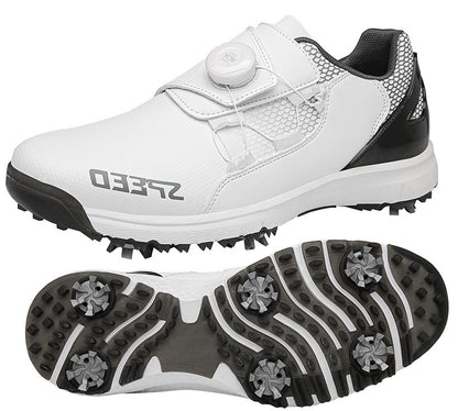 Rotating Buckle Golf Shoes with Removable Spikes