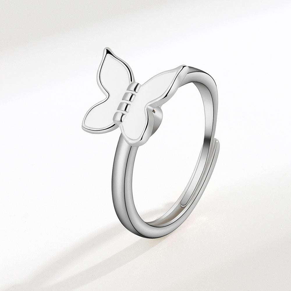 Rotating Butterfly Adjustable Ring