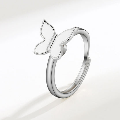 Rotating Butterfly Adjustable Ring