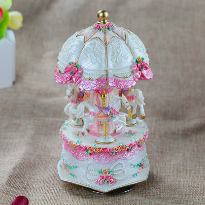 Rotating Carousel Music Box