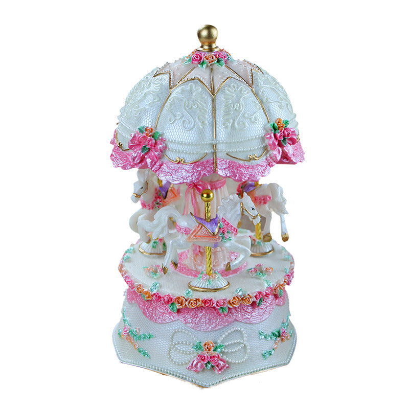 Rotating Carousel Music Box