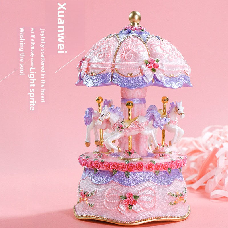 Rotating Carousel Music Box