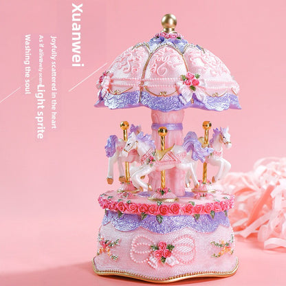 Rotating Carousel Music Box