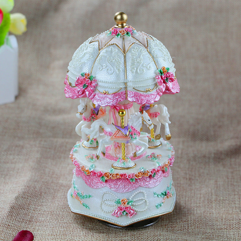 Rotating Carousel Music Box