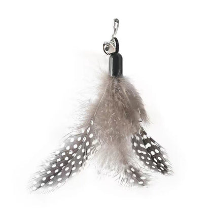 Rotating Cat Teaser Toy with Replaceable Heads
