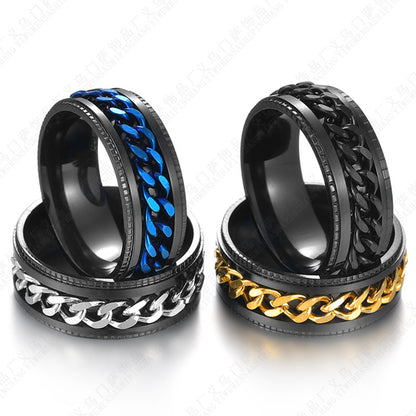 Rotating chain ring