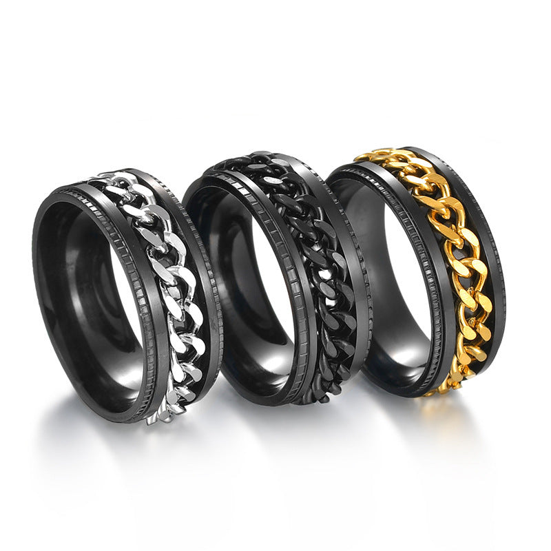 Rotating chain ring