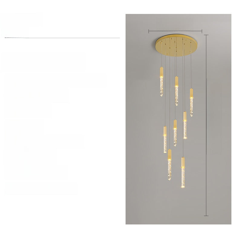 Rotating Crystal Chandelier Nordic Modern Lighting