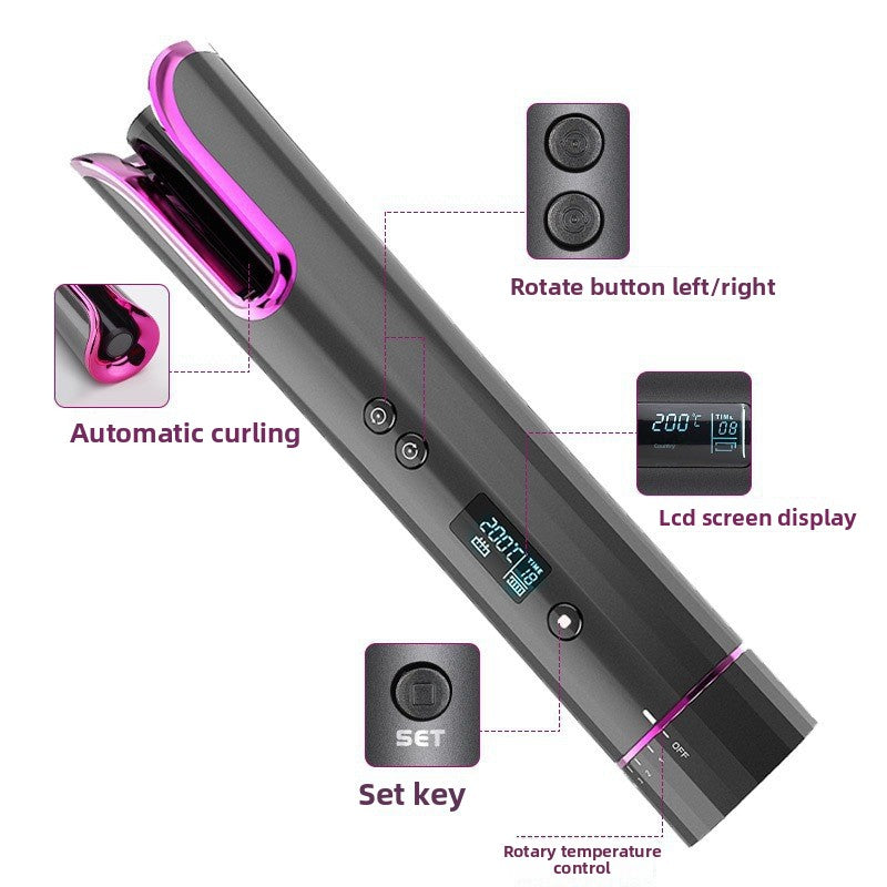 Rotating curling iron