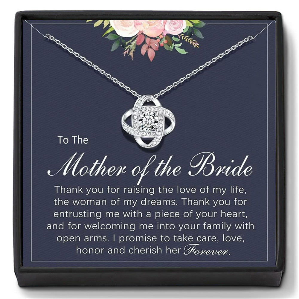 Rotating Four-Leaf Clover Zircon Necklace