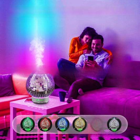 Rotating Humidifier Aroma Diffuser with Disco Ball Design
