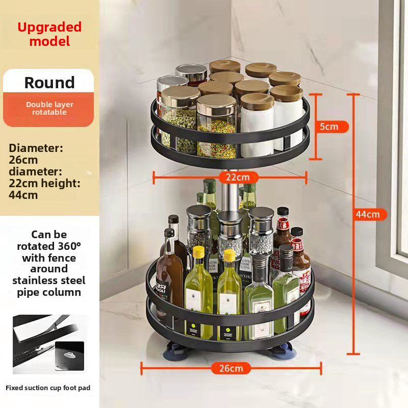 Rotating Kitchen Seasoning Storage Rack