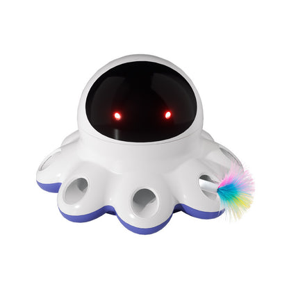 Rotating LED Electric Cat Toy with Automatic Teaser