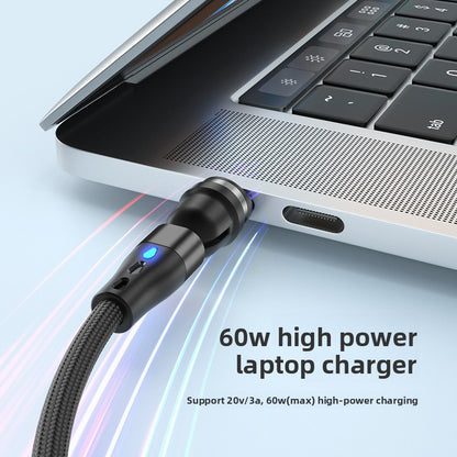 Rotating magnetic suction data cable