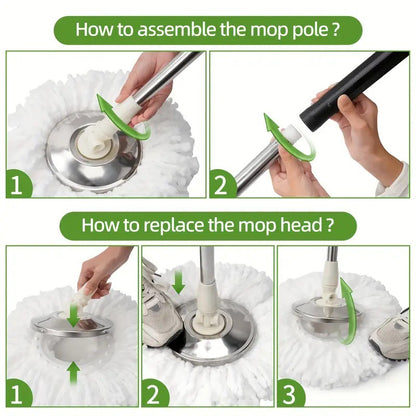 Rotating mop bucket + Replacement head