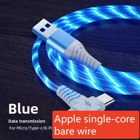 Rotating Multi-Head USB Fast Charging Cable with LED Light