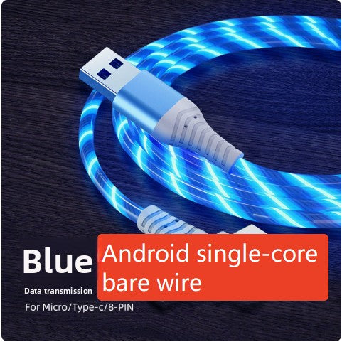 Rotating Multi-Head USB Fast Charging Cable with LED Light
