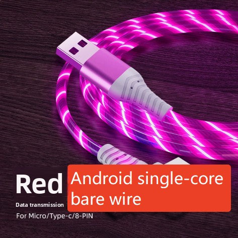 Rotating Multi-Head USB Fast Charging Cable with LED Light