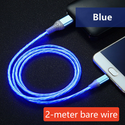 Rotating Multi-Head USB Fast Charging Cable with LED Light