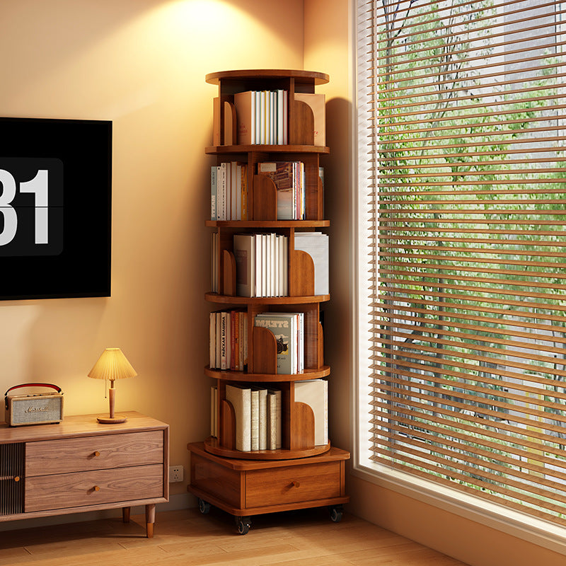Rotating Multi Layer Storage Bookshelf