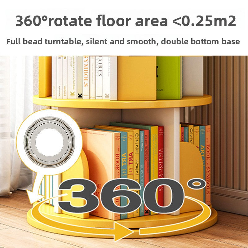 Rotating Multi Layer Storage Bookshelf