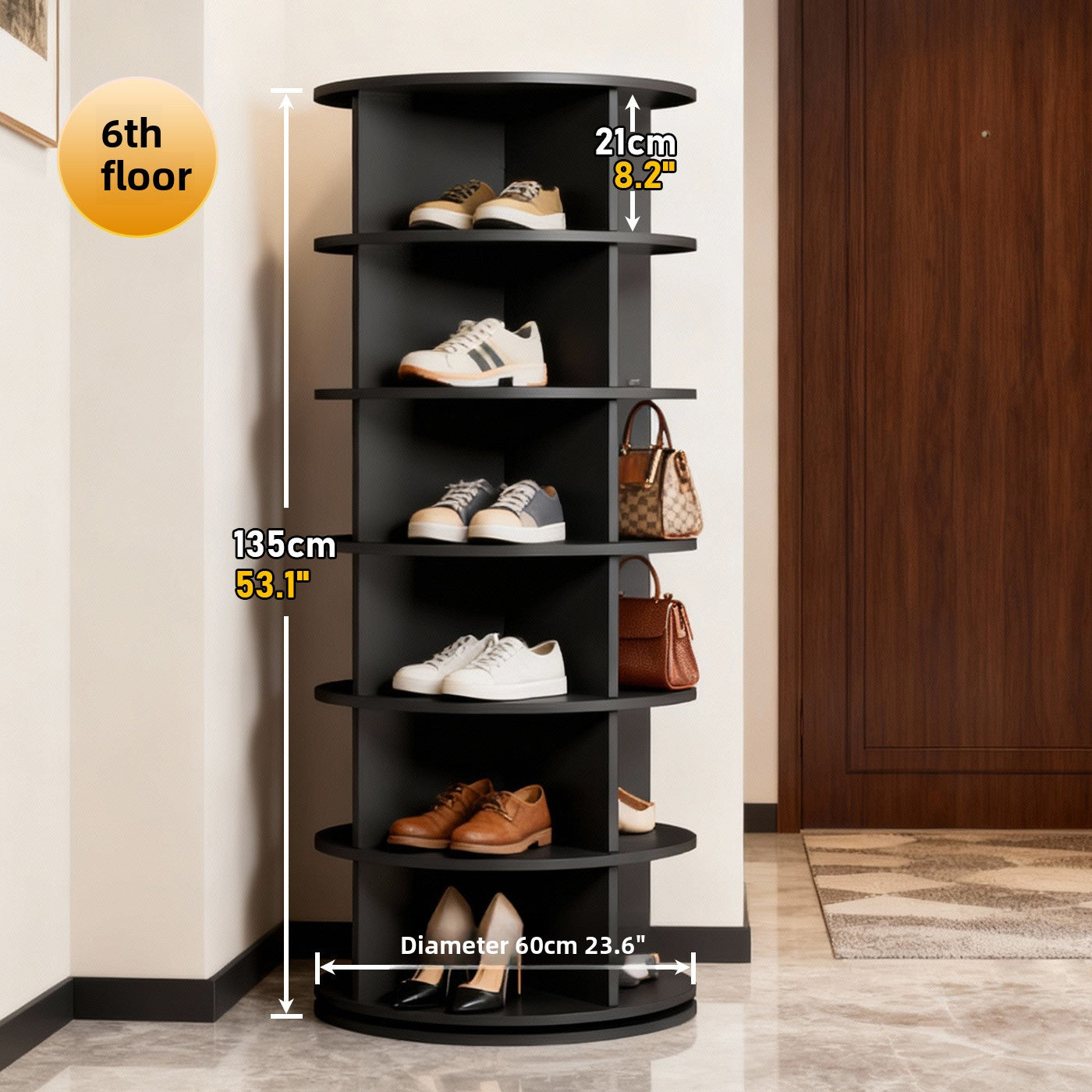 Rotating Multi-Tier Shoe Storage Rack