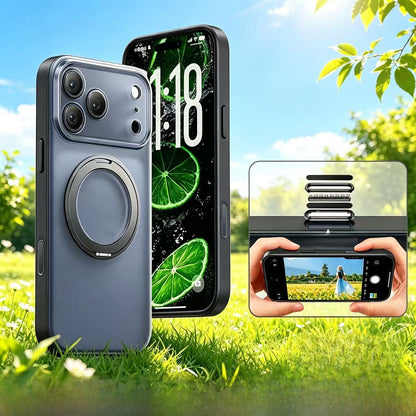 Rotating pivot shell phone case